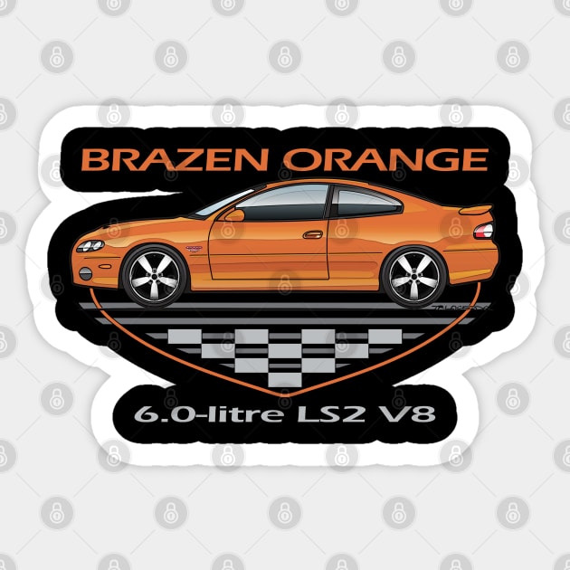Brazen Orange Sticker by JRCustoms44